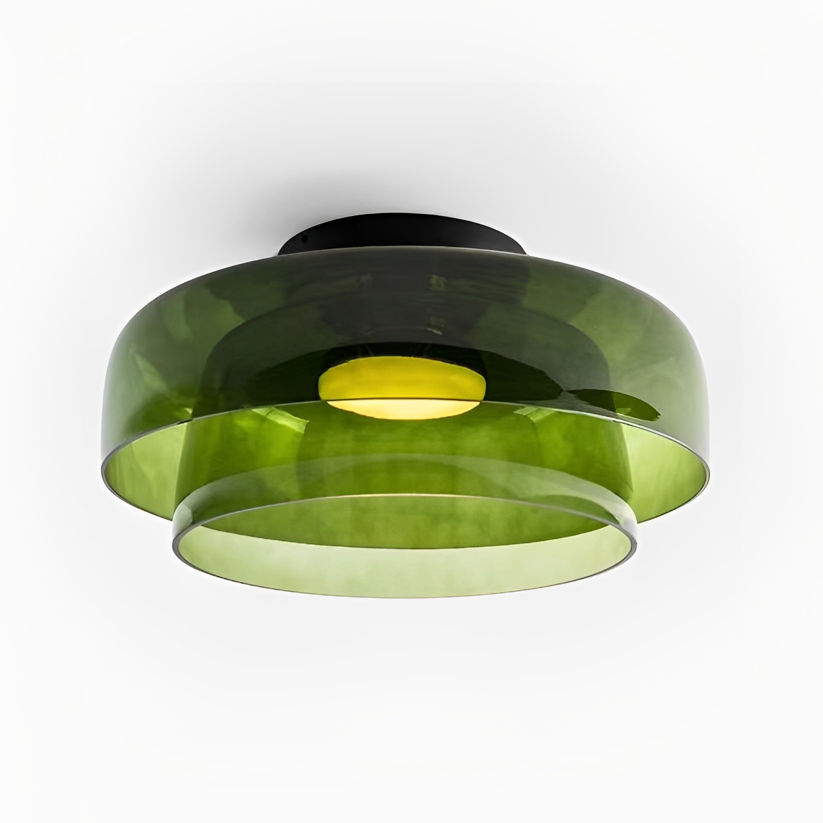 Bauhaus pendellampe med lagdelte glasskærme