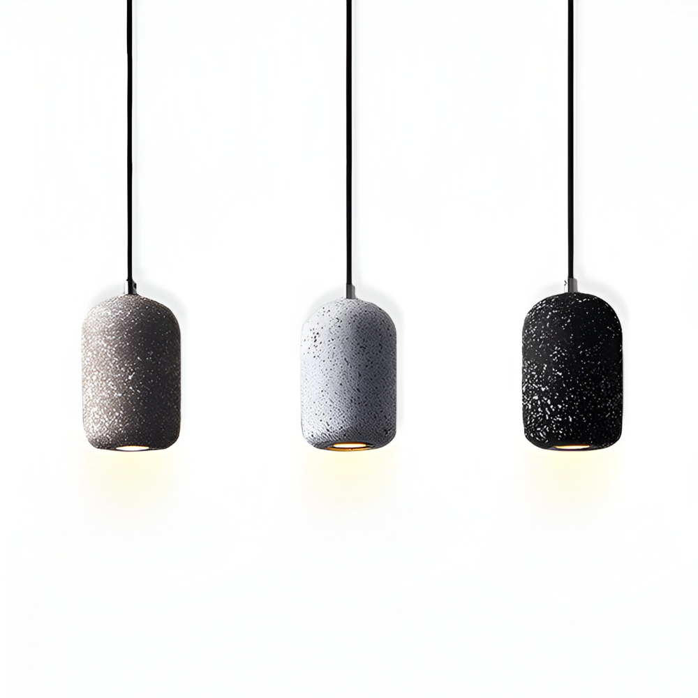 Cemora Pendel – Industriel Loftlampe i Cement og Glas