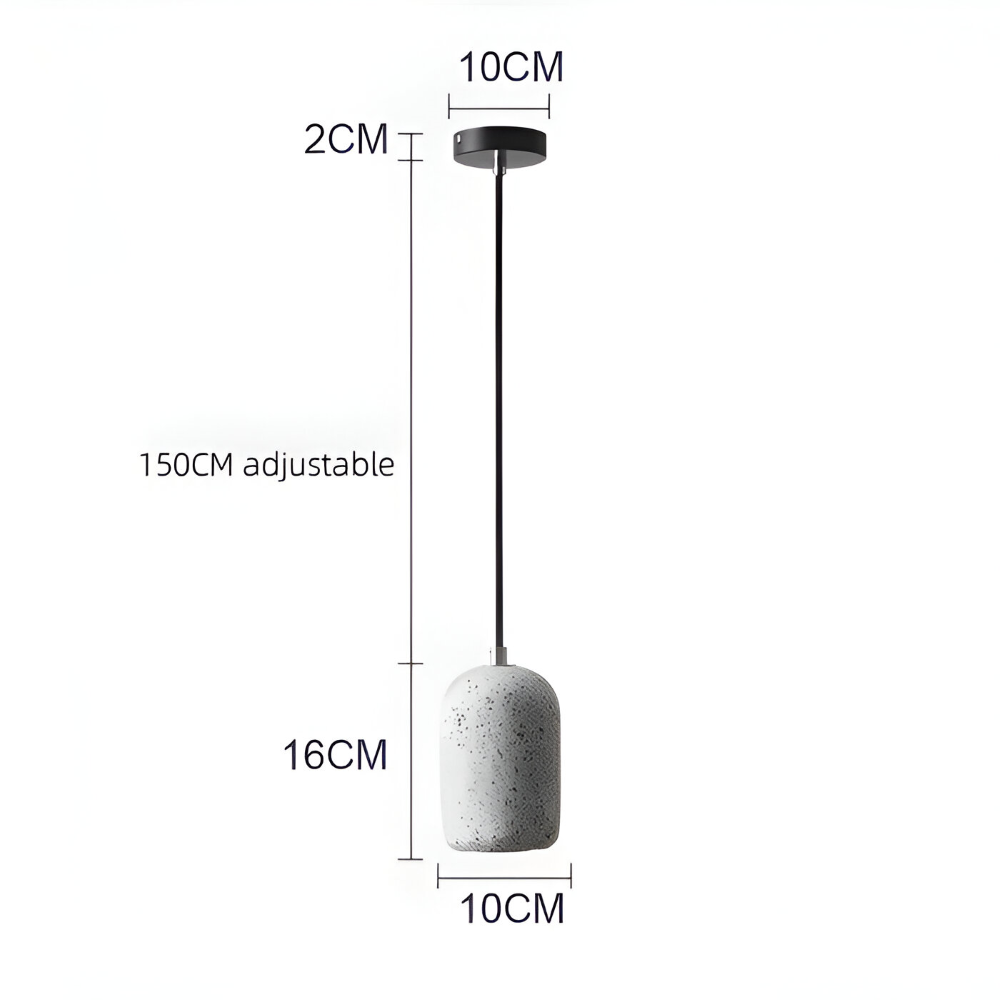 Cemora Pendel – Industriel Loftlampe i Cement og Glas