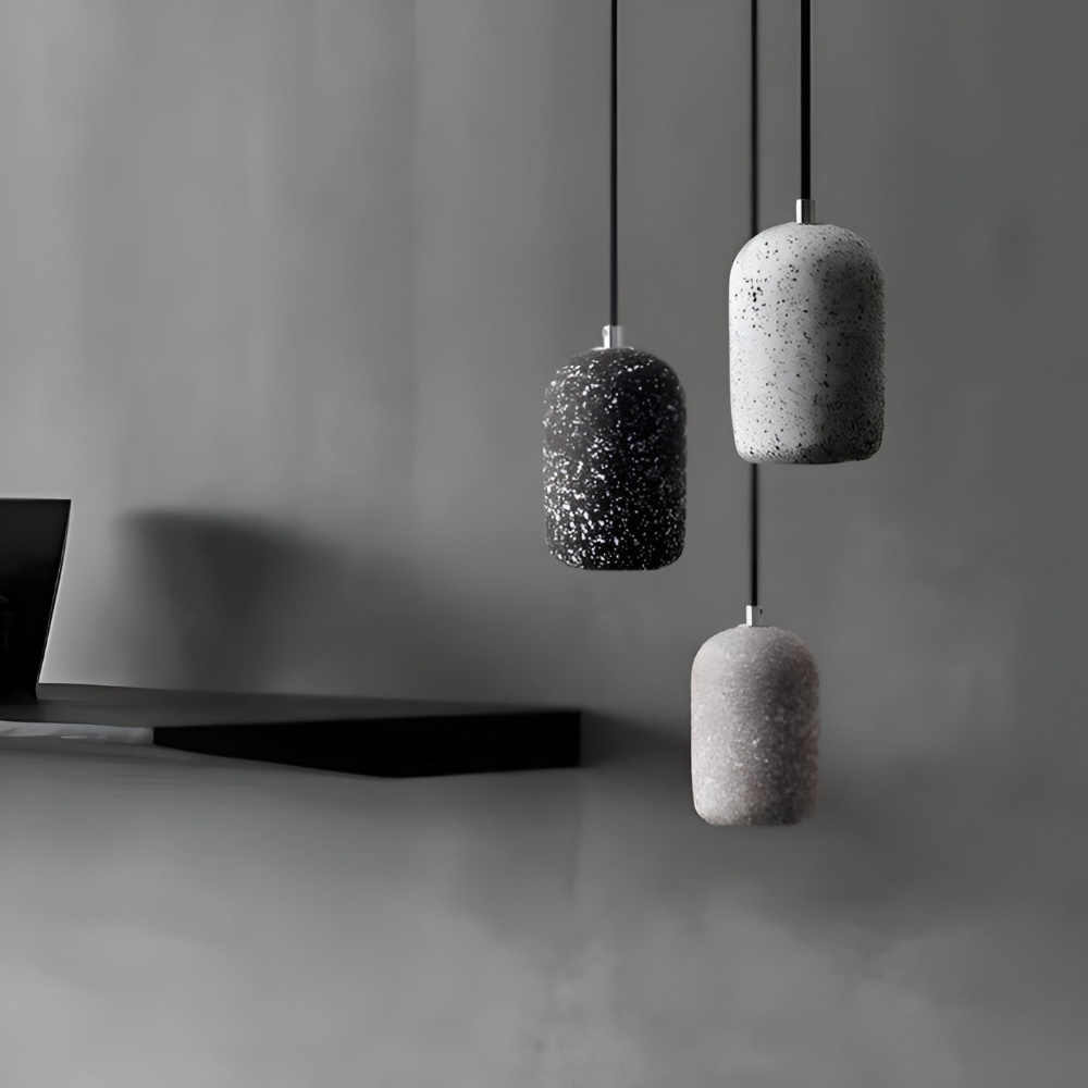 Cemora Pendel – Industriel Loftlampe i Cement og Glas