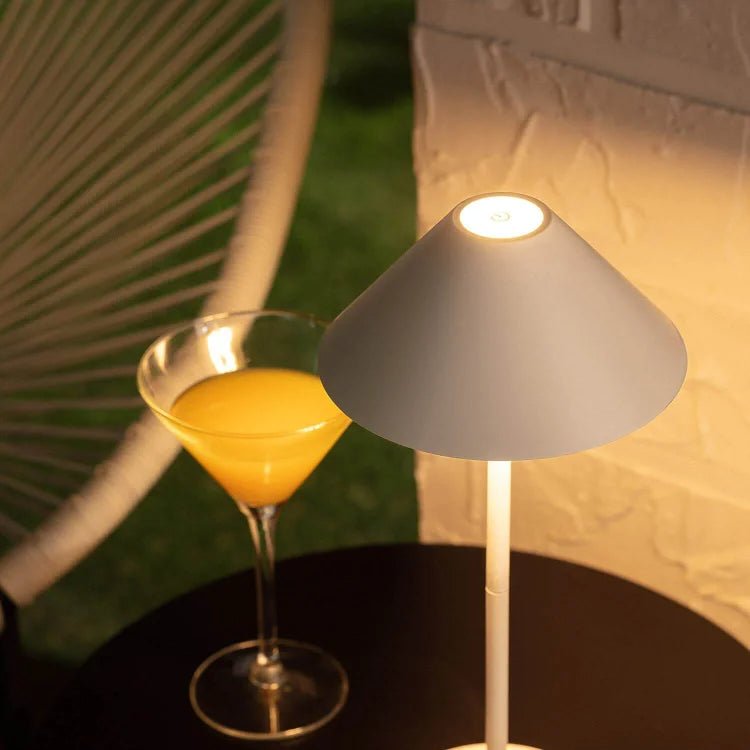 Trådløs sort bordlampe – genopladelig med touch dæmpning