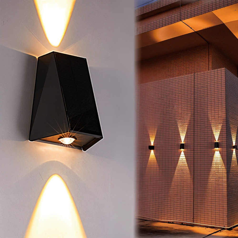 Solcelle væglampe udendørs – LED up & down lampe IP54