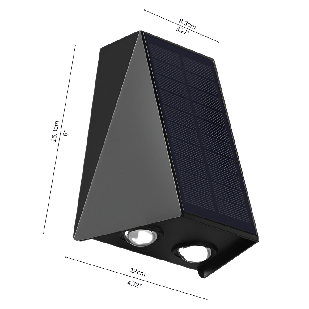 Solcelle væglampe udendørs – LED up & down lampe IP54