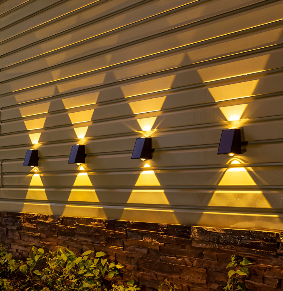 Solcelle væglampe udendørs – LED up & down lampe IP54