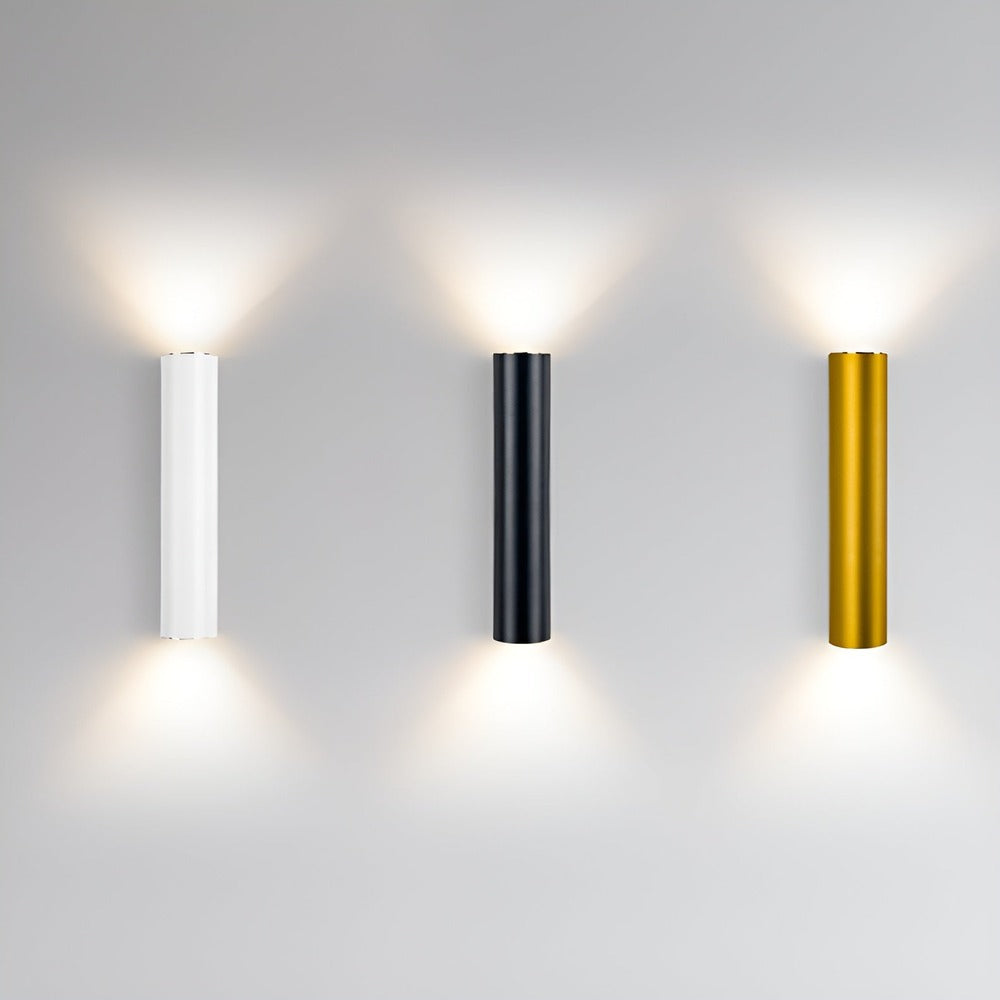 Væglampe med dobbelt lysretning – moderne cylinder lampe i aluminium