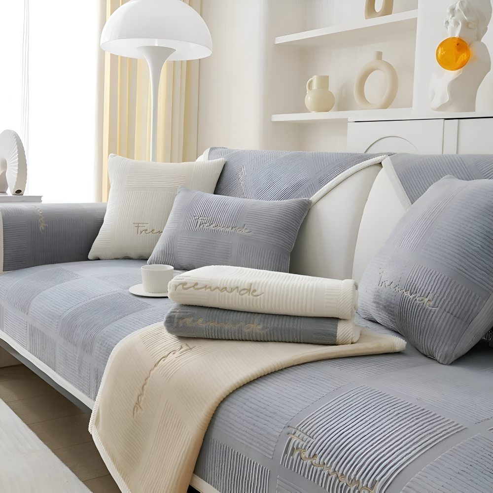 Sofaovertræk skridsikker – tykt og blødt design i polyester