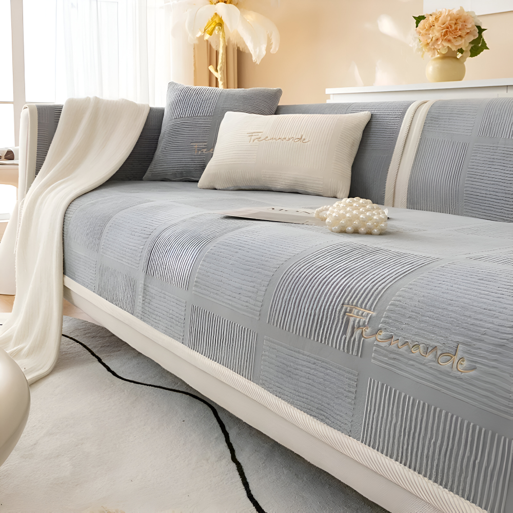 Sofaovertræk skridsikker – tykt og blødt design i polyester