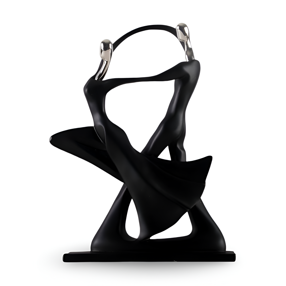 Dansende par skulptur i konstharts – moderne romantisk dekoration