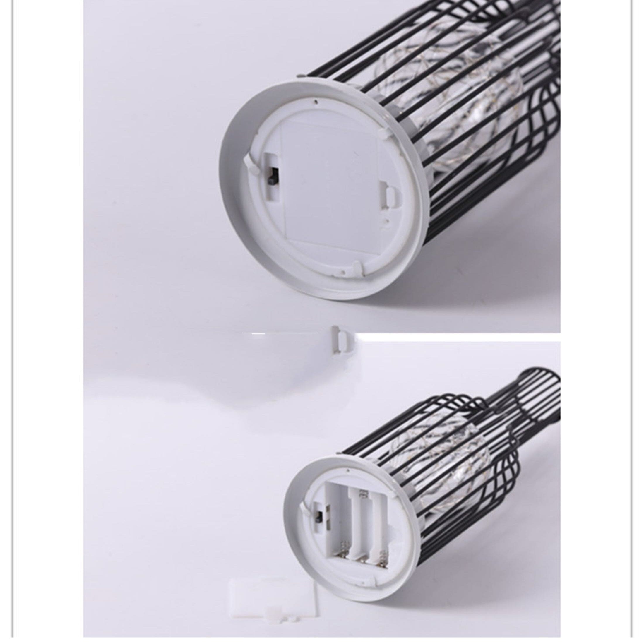 Sort bordlampe med varm belysning – moderne og elegant design