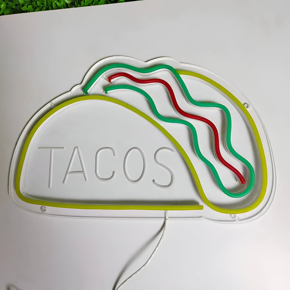 Neonskilt LED fastfood – farverigt skilt til bar og restaurant