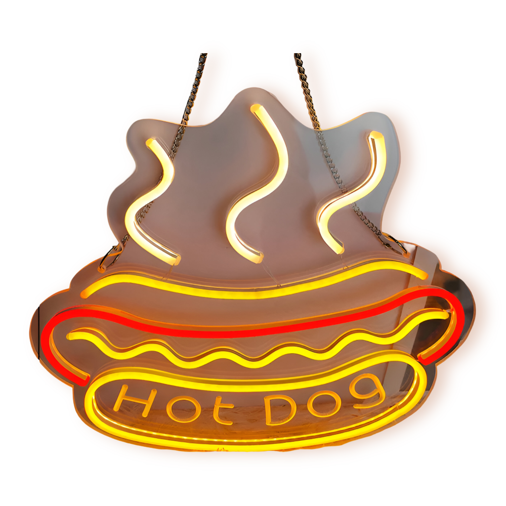 Neonskilt LED fastfood – farverigt skilt til bar og restaurant