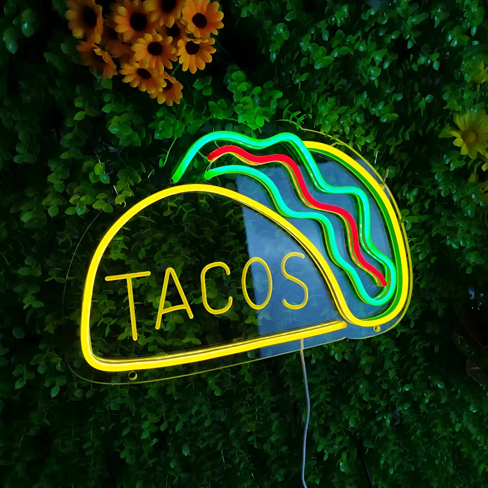 Neonskilt LED fastfood – farverigt skilt til bar og restaurant