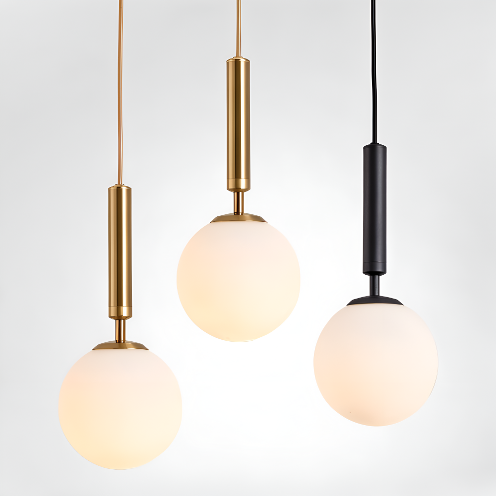 Hvid glas pendellampe – moderne nordisk design med blødt lys