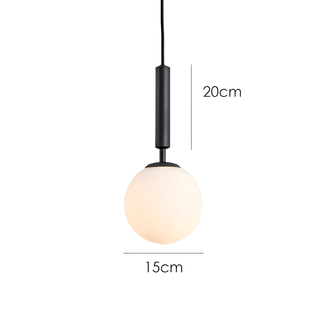 Hvid glas pendellampe – moderne nordisk design med blødt lys
