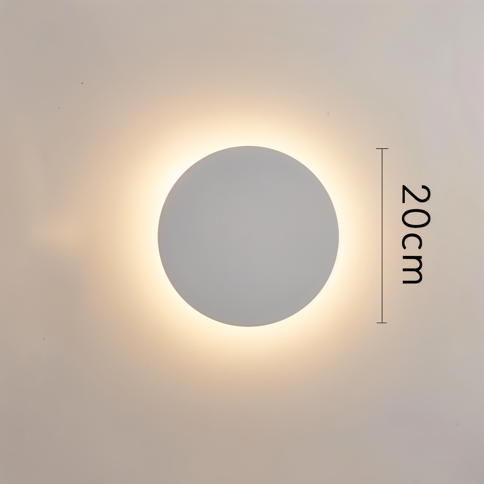 Lunaris – Moderne Rund LED Væglampe i Metal med Varmt Lys