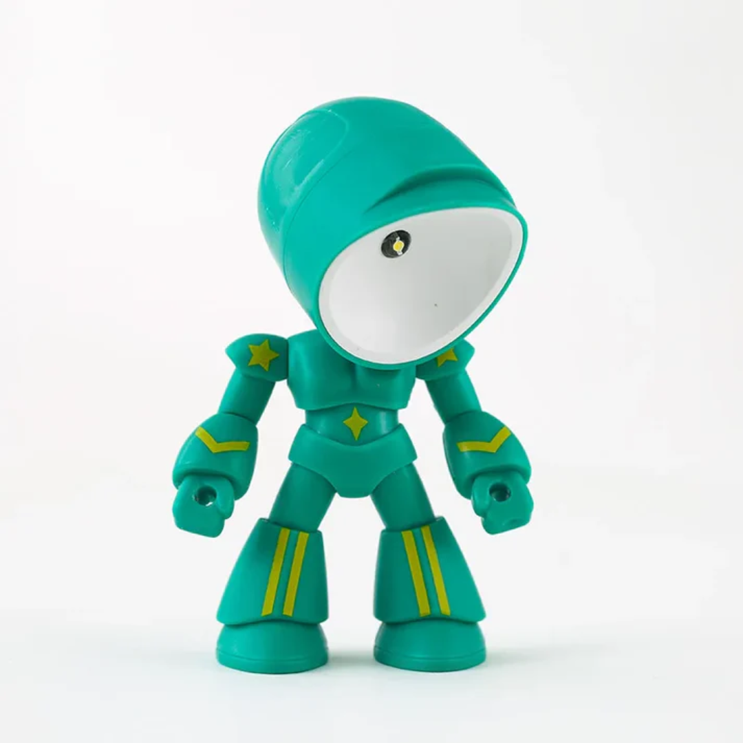 Trådløs LED-robotlampe til bord og børneværelse