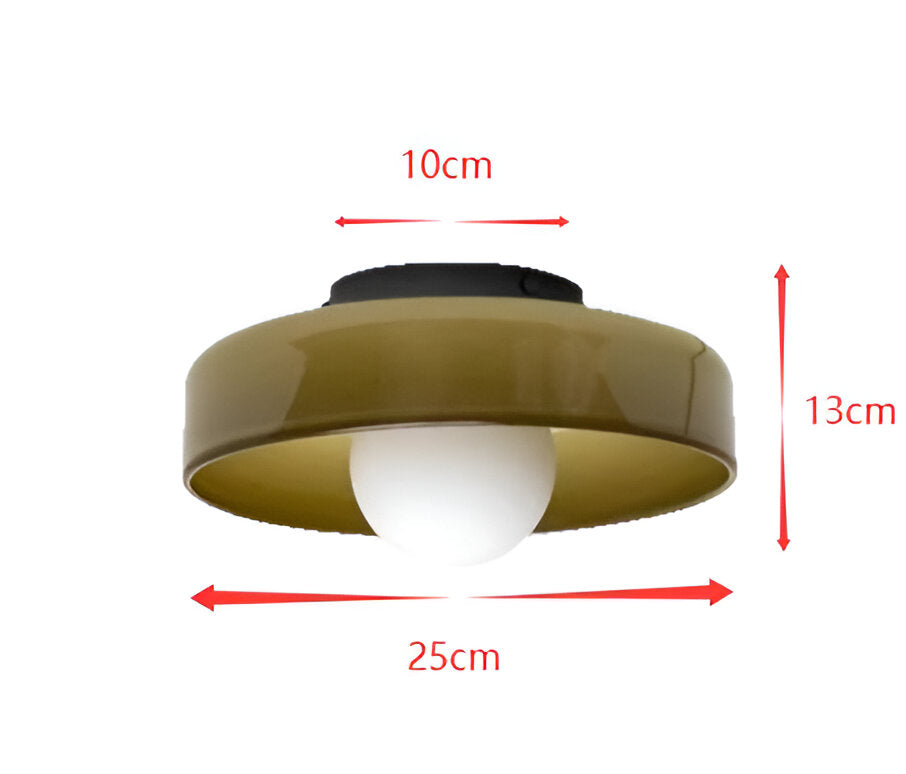 Solvéra – Nordisk Loftlampe i Glas med Orange Design