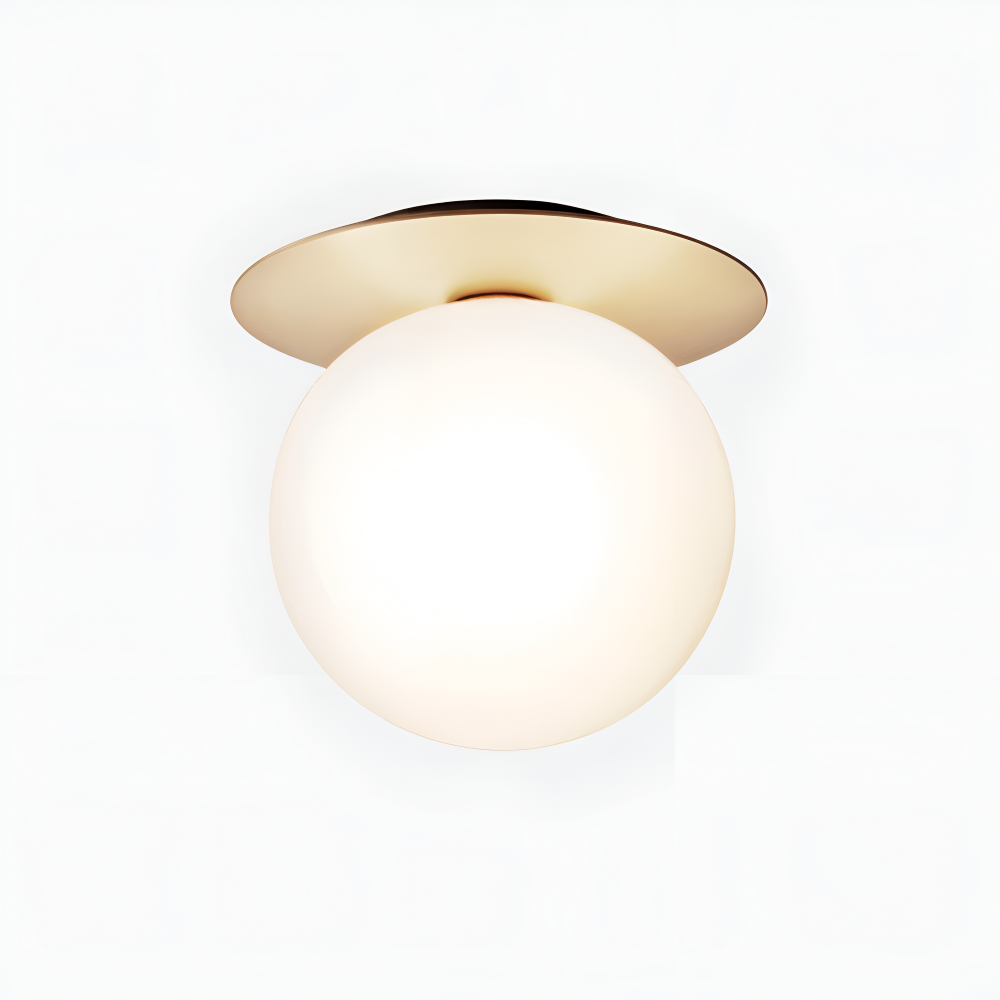 Elegant loftlampe med matteret eller klar glaskugle