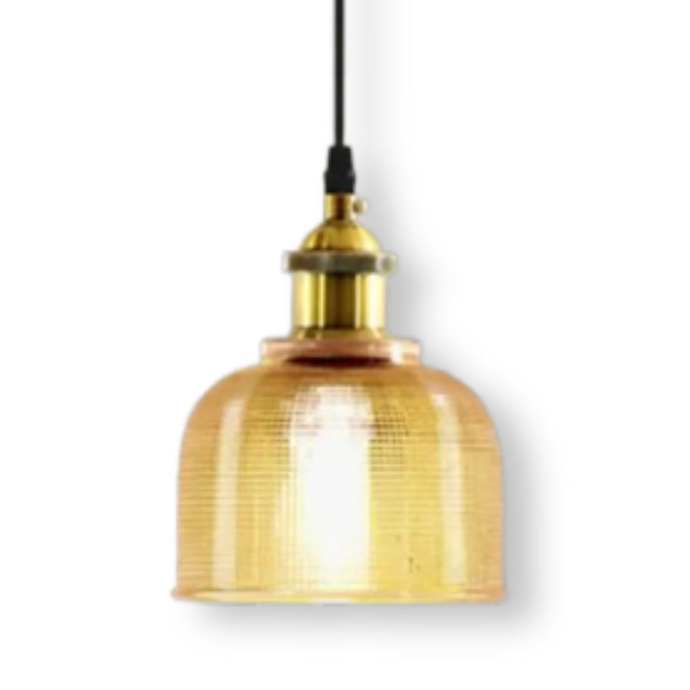 Retro farvet glas loftlampe i moderne design