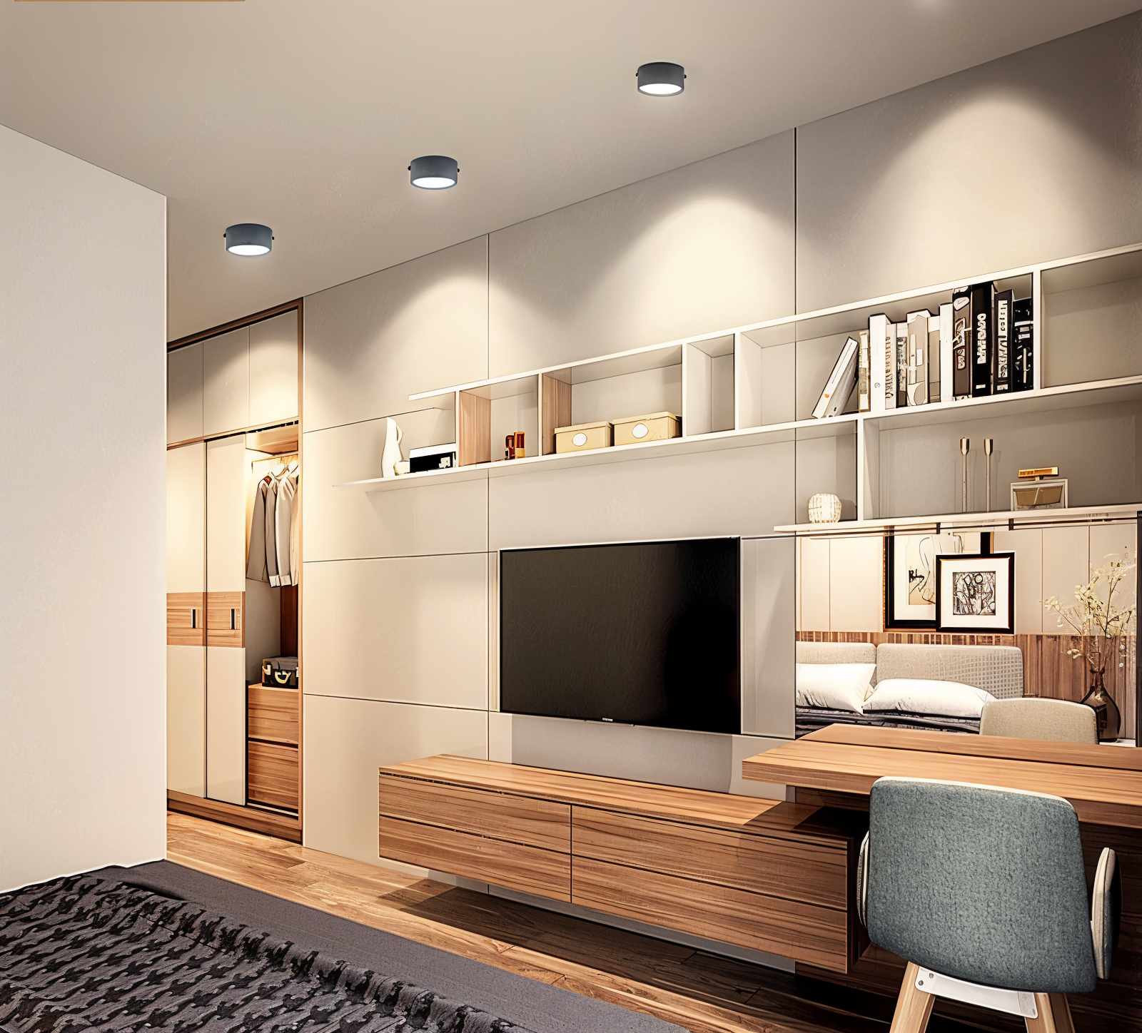 AluminBeam – Ultra Slim Rund LED Loftlampe i Aluminium
