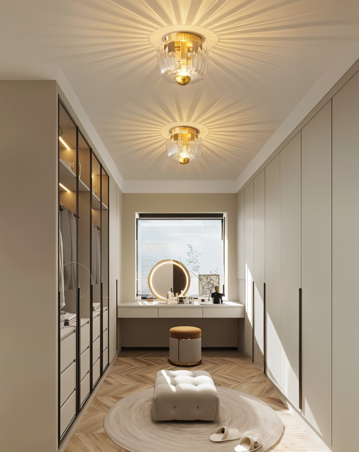 Væglampe i riflet glas – Bauhaus design med elegant lys