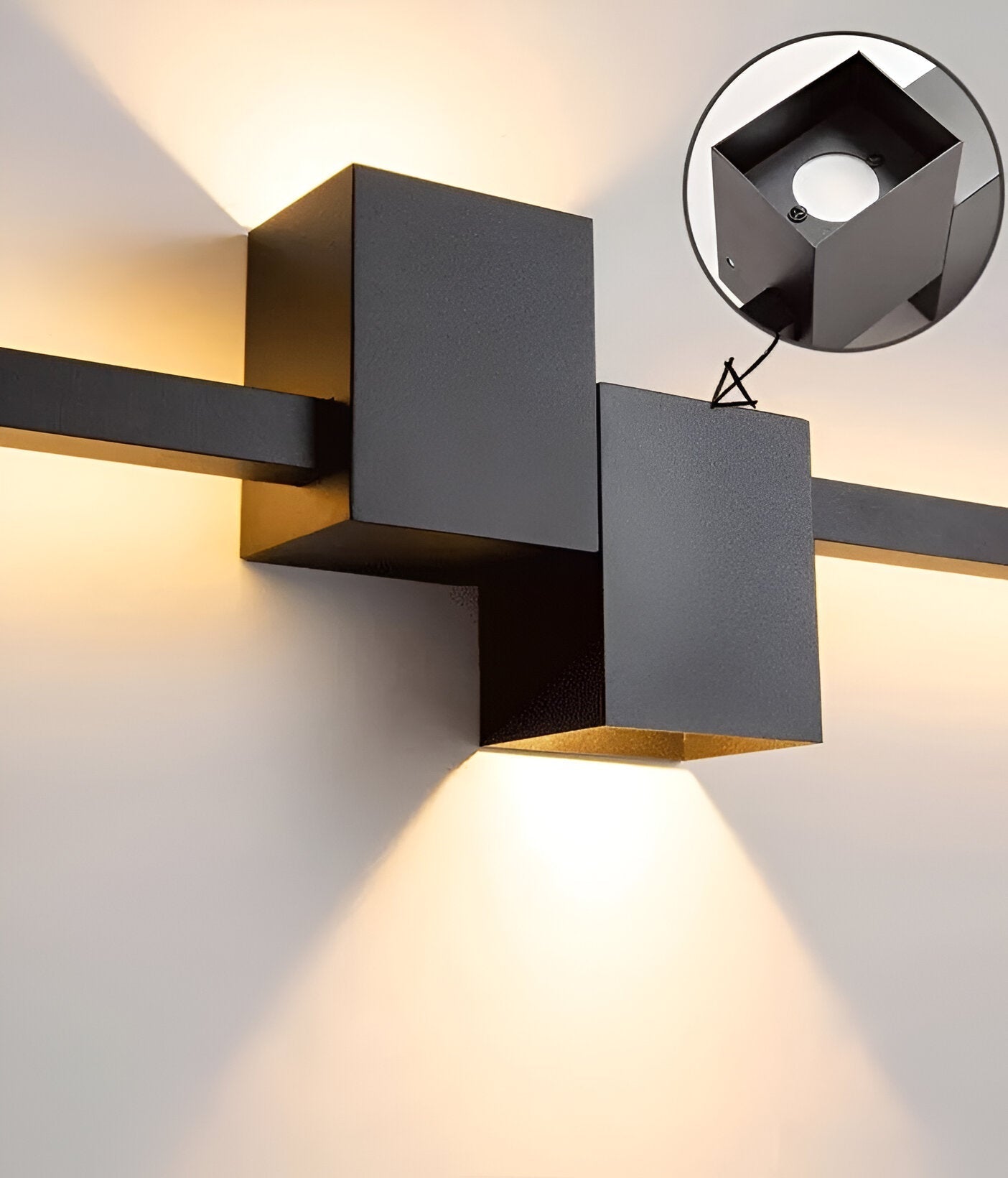 Linearo – Minimalistisk Sort LED Væglampe i Moderne Langt Design