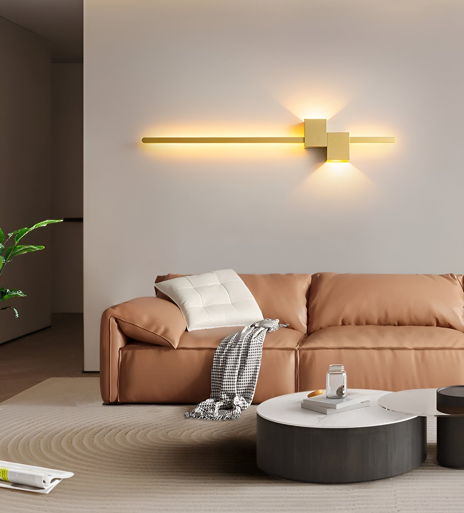 Linearo – Minimalistisk Sort LED Væglampe i Moderne Langt Design
