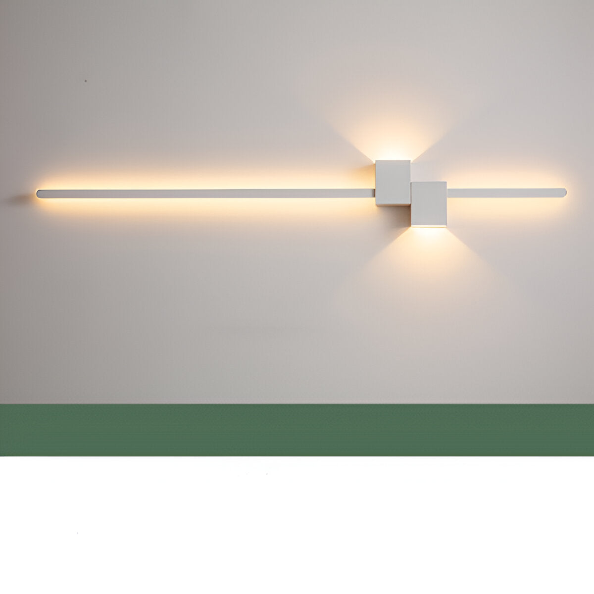 Linearo – Minimalistisk Sort LED Væglampe i Moderne Langt Design