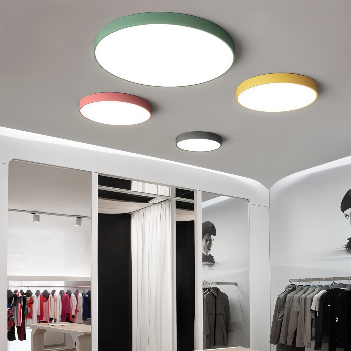 Rund LED loftlampe i macaron stil – moderne plafondlampe