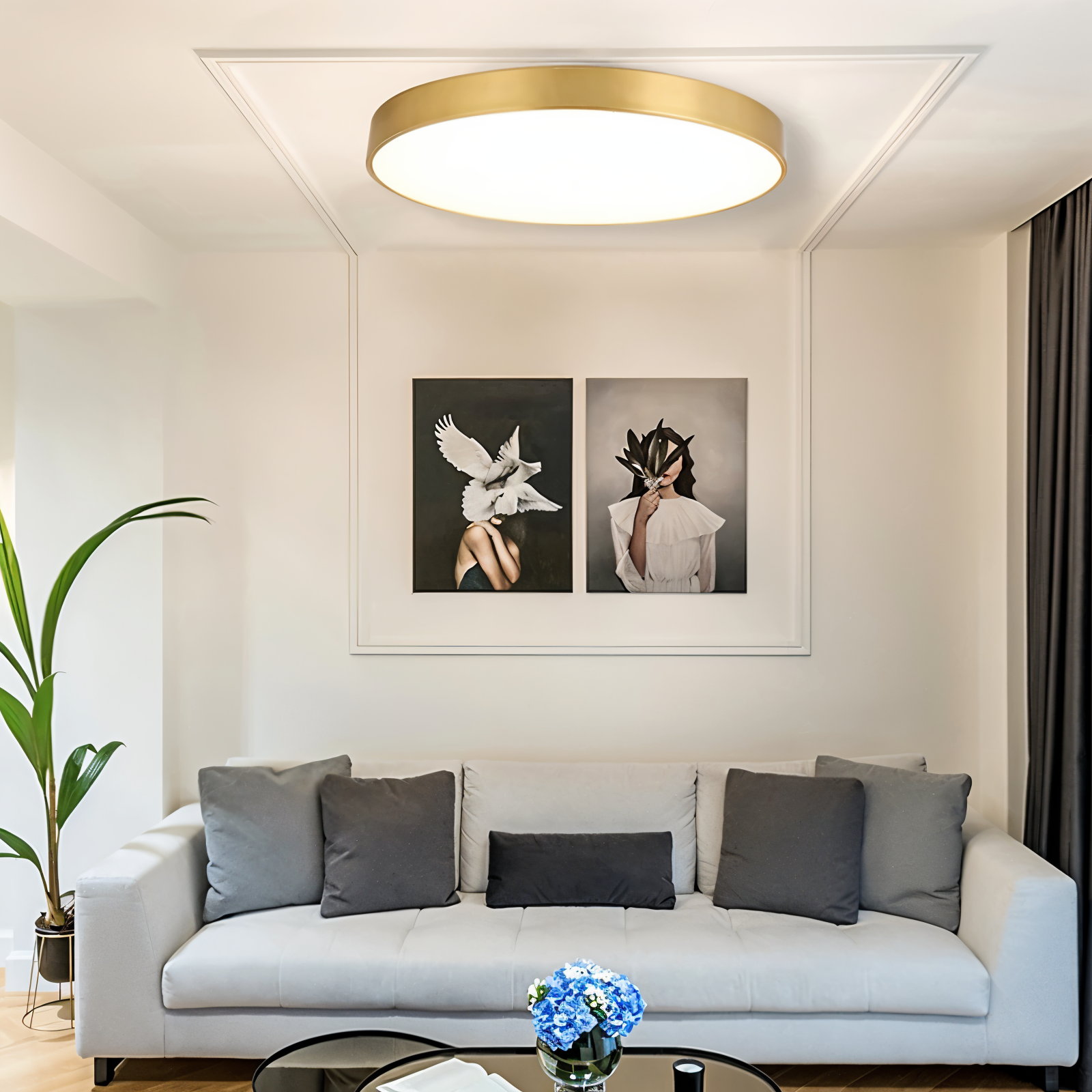 Rund LED loftlampe i macaron stil – moderne plafondlampe