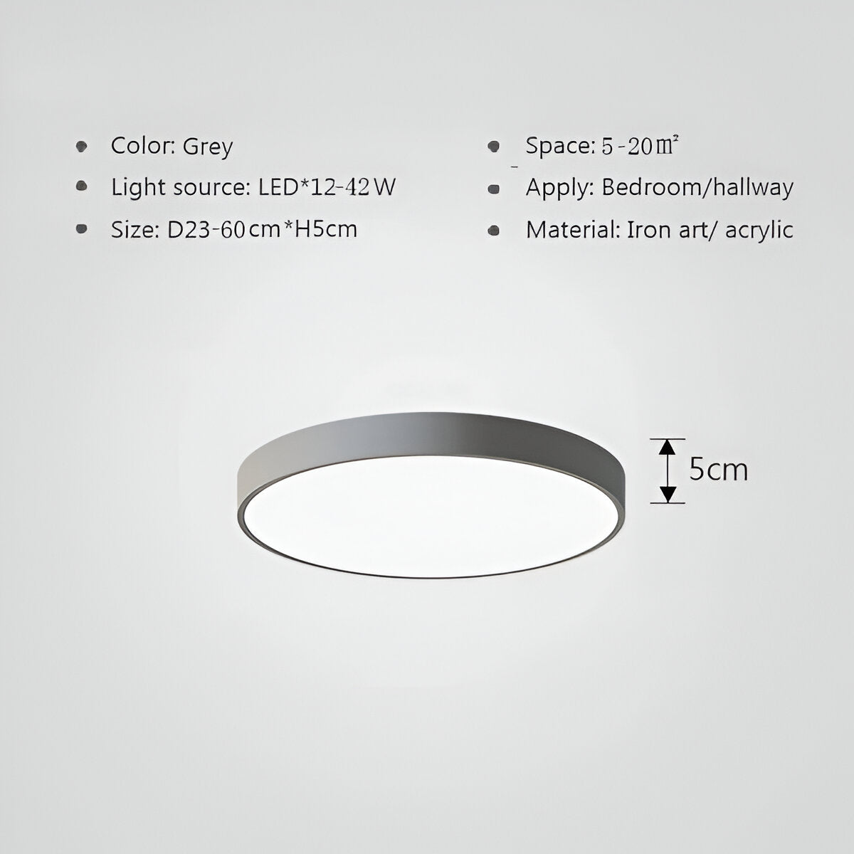 Rund LED loftlampe i macaron stil – moderne plafondlampe