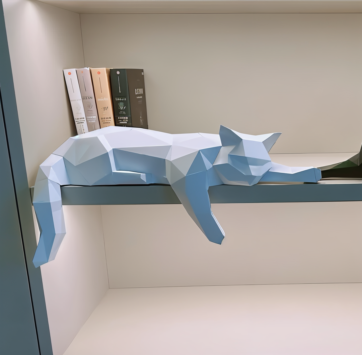3D origami kat DIY dekoration til moderne indretning
