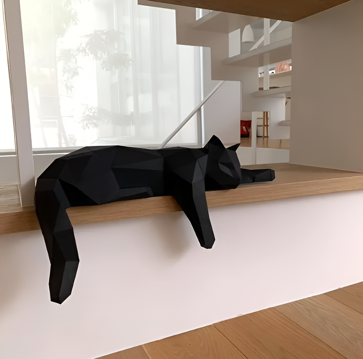 3D origami kat DIY dekoration til moderne indretning