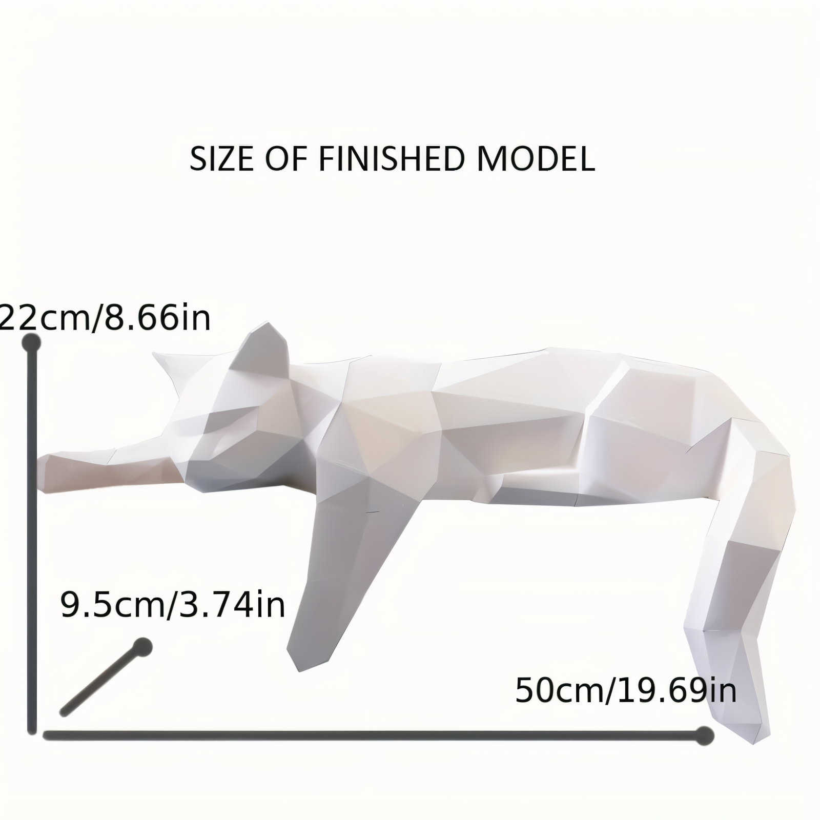 3D origami kat DIY dekoration til moderne indretning