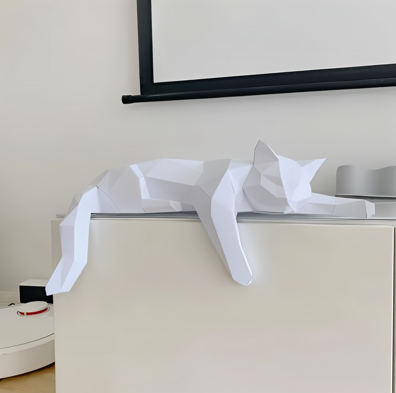 3D origami kat DIY dekoration til moderne indretning