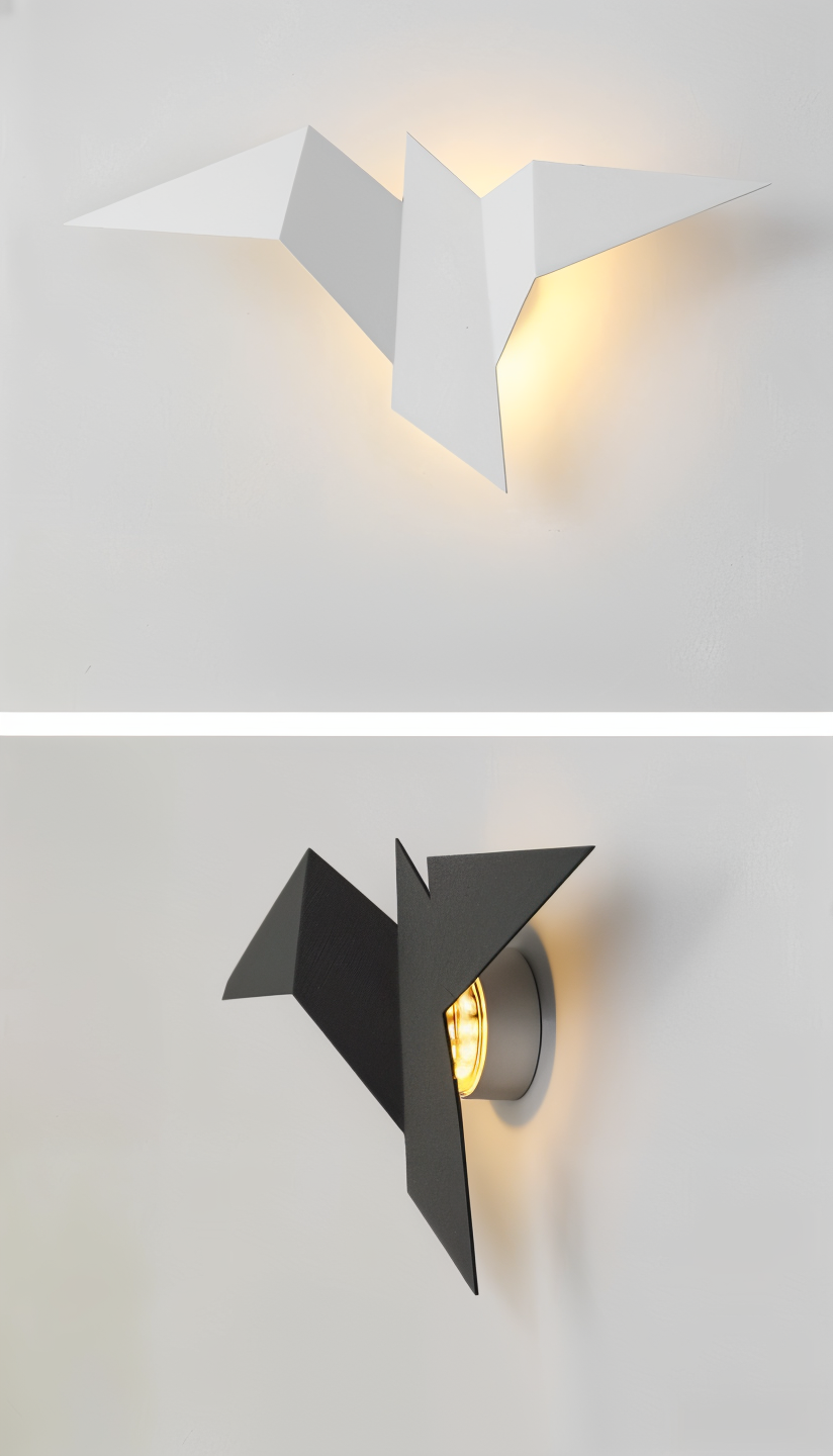 Japansk væglampe med origami fugledesign – moderne væglampe