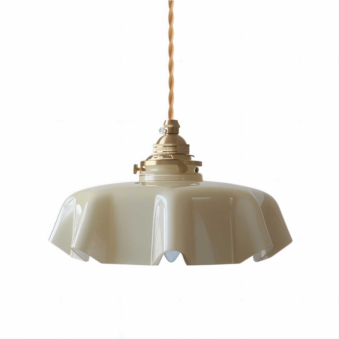 Florielle Loftlampe – Retro Loftlampe i Blomsterformet Cremefarvet Glasdesign