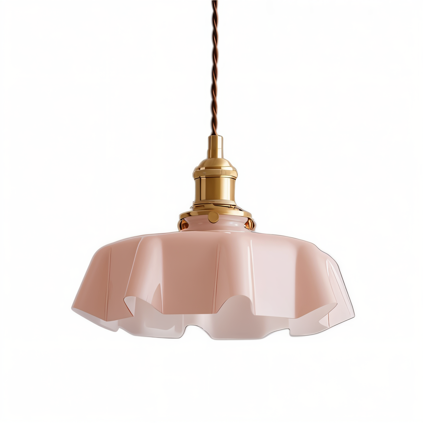 Florielle Loftlampe – Retro Loftlampe i Blomsterformet Cremefarvet Glasdesign