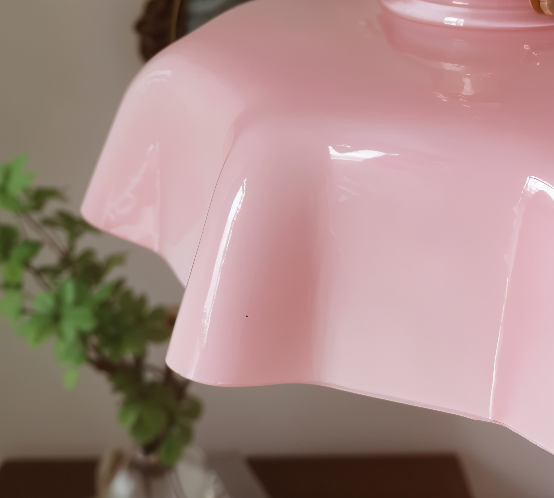 Florielle Loftlampe – Retro Loftlampe i Blomsterformet Cremefarvet Glasdesign