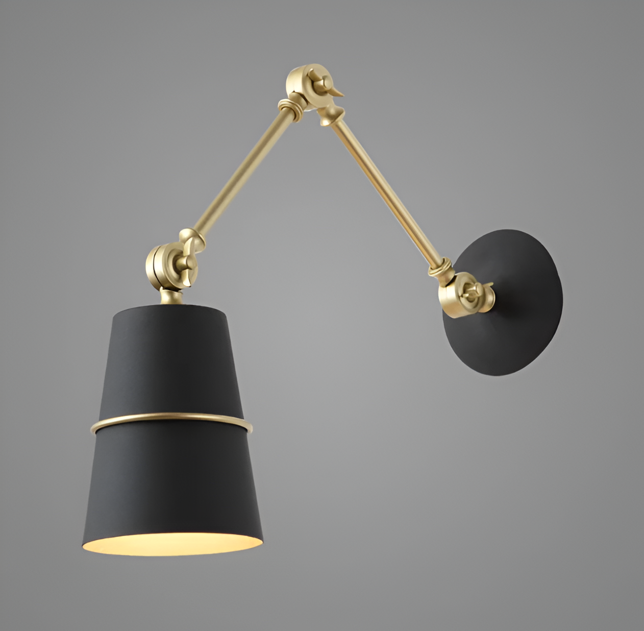 Væglampe med lang arm – justerbar retro lampe i sort eller hvid