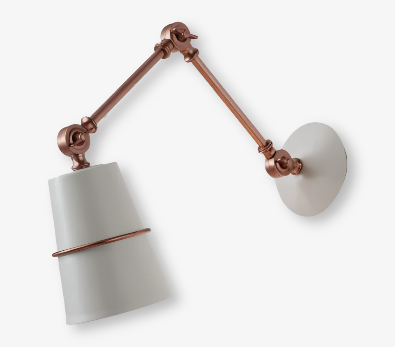 Væglampe med lang arm – justerbar retro lampe i sort eller hvid