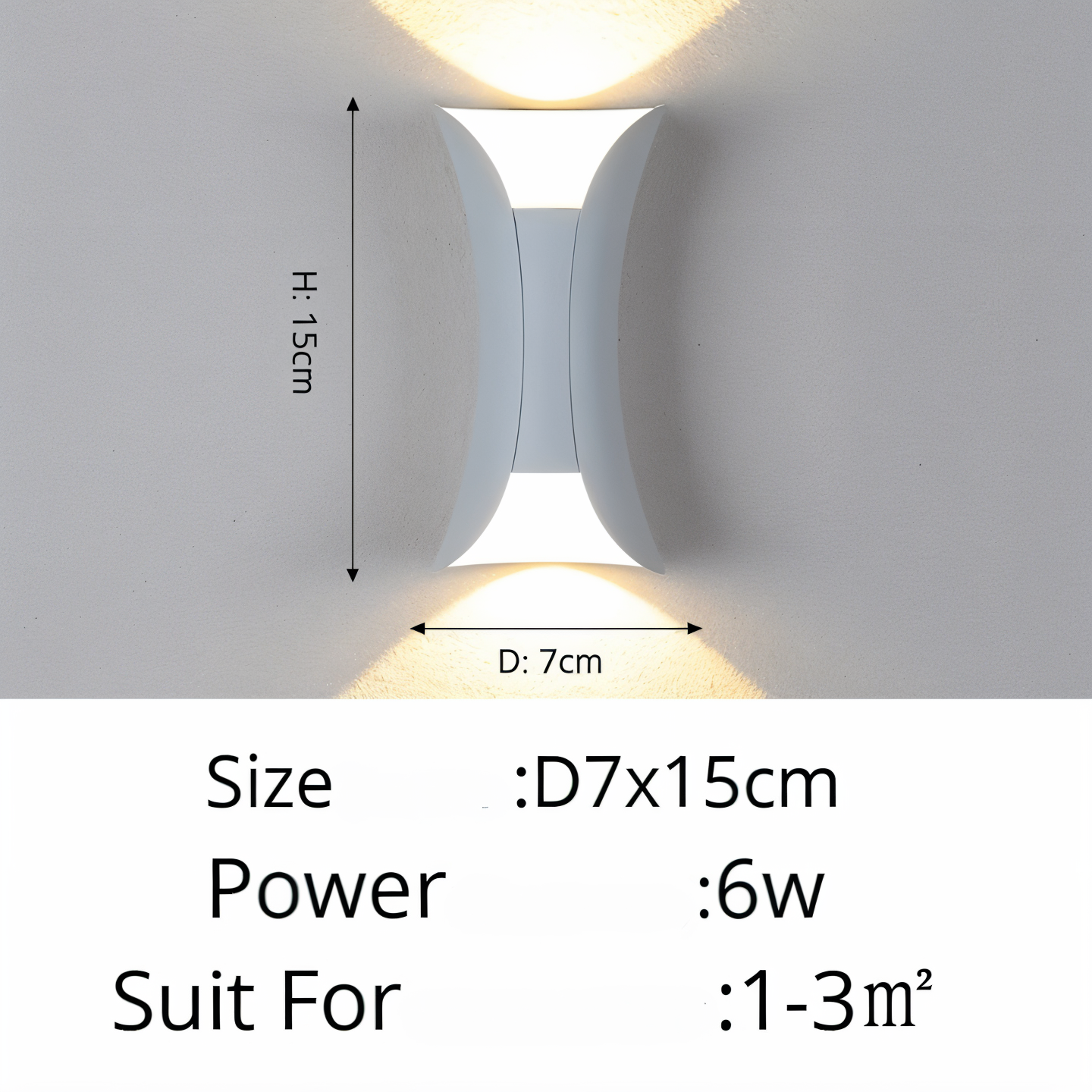 Udendørs væglampe op/ned – sort og guld LED lampe IP65