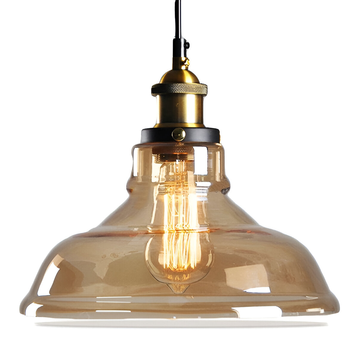 FumoLuxe Loftlampe – Vintage Loftlampe i Røgglas med Industriel Elegance