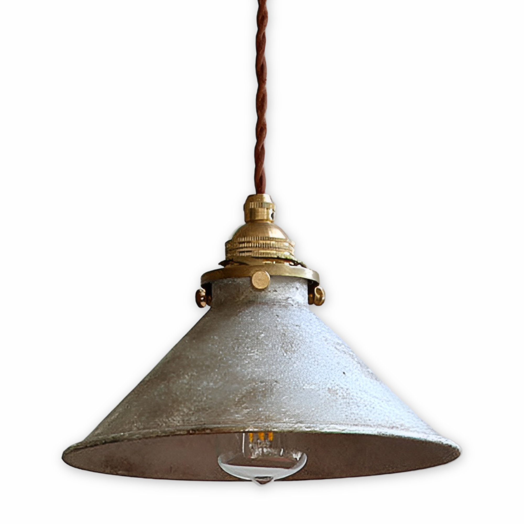 Industriel pendellampe i metal – konisk vintage loftlampe