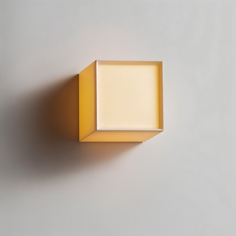 Zenvira – Væglampe i Tekstil med Japansk Kvadratisk Design og Integreret LED