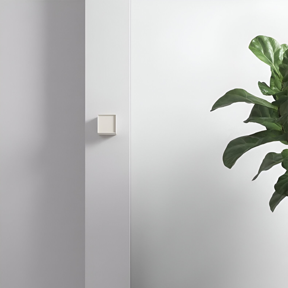 Zenvira – Væglampe i Tekstil med Japansk Kvadratisk Design og Integreret LED