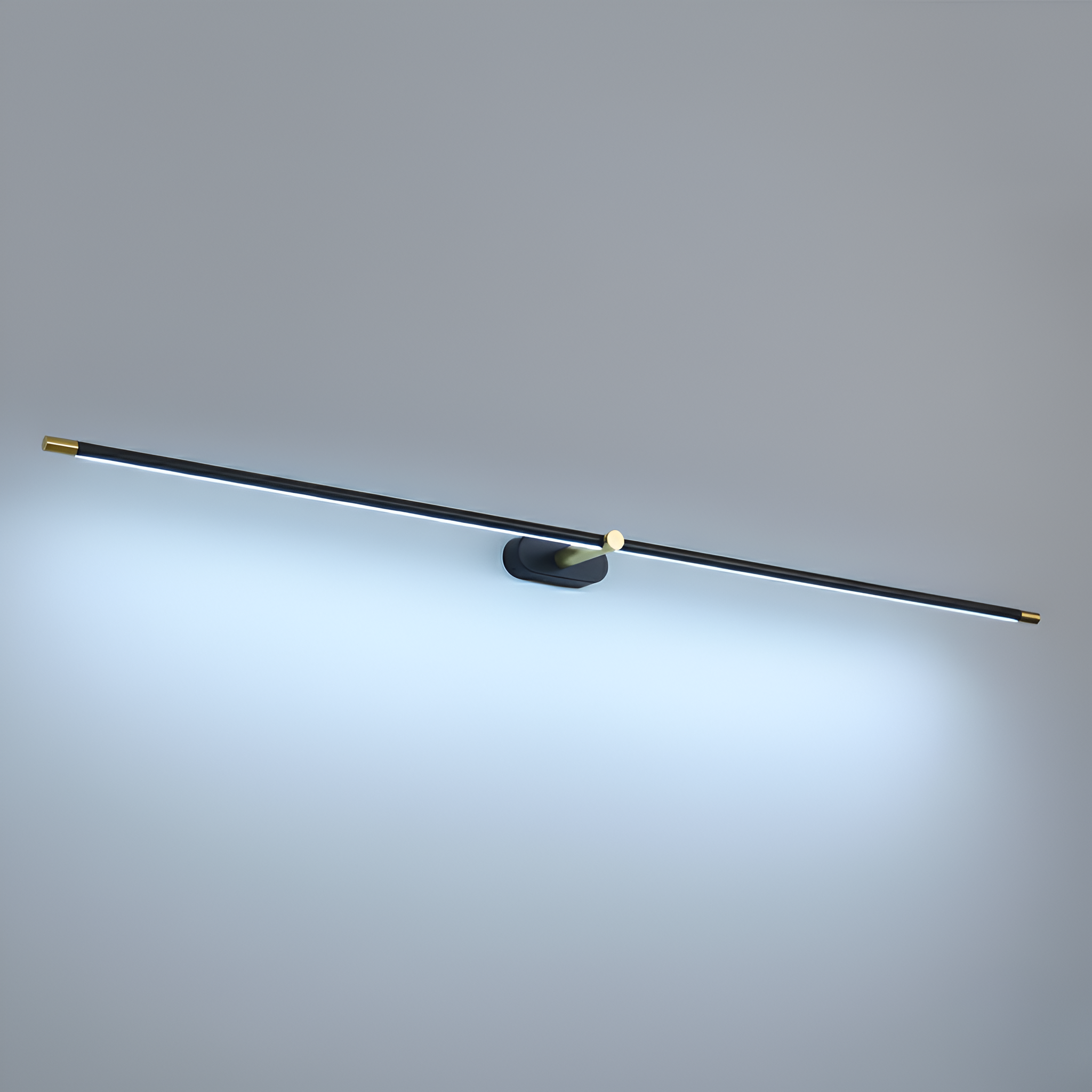 LineaGlow – Slank LED Væglampe i Sort/Guld med Elegant Design