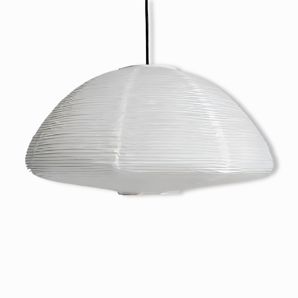Japansk pendellampe i papir – minimalistisk loftlampe med blødt lys