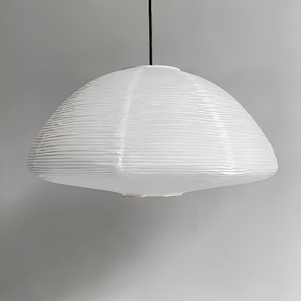 Japansk pendellampe i papir – minimalistisk loftlampe med blødt lys