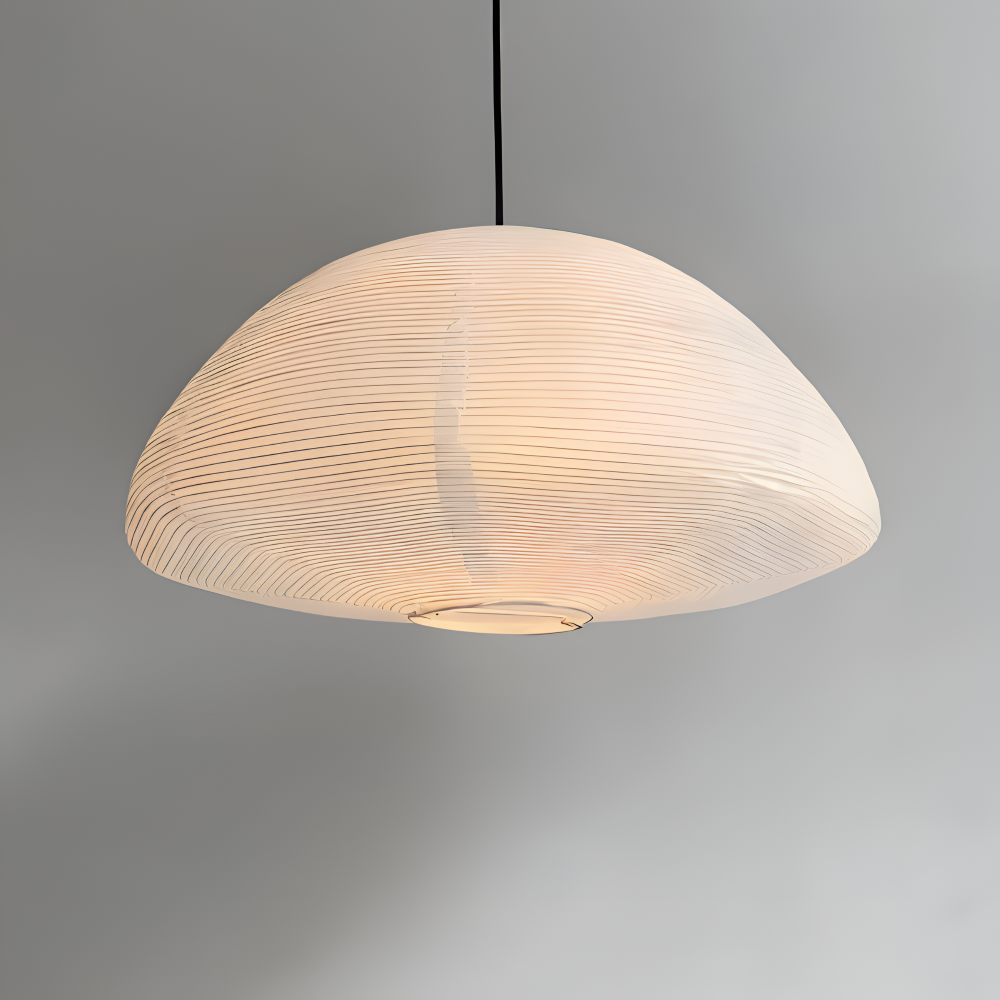 Japansk pendellampe i papir – minimalistisk loftlampe med blødt lys